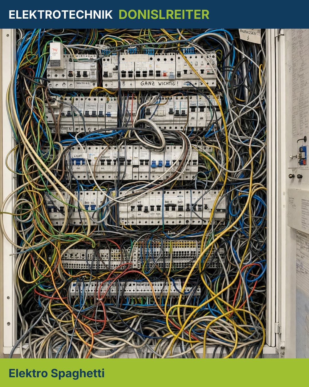 Wenn die Verkabelung aussieht wie Mittag in der Kantine… 🍝

Hinter alten Verteilungen steckt oft jahrzehntelanges Kabel