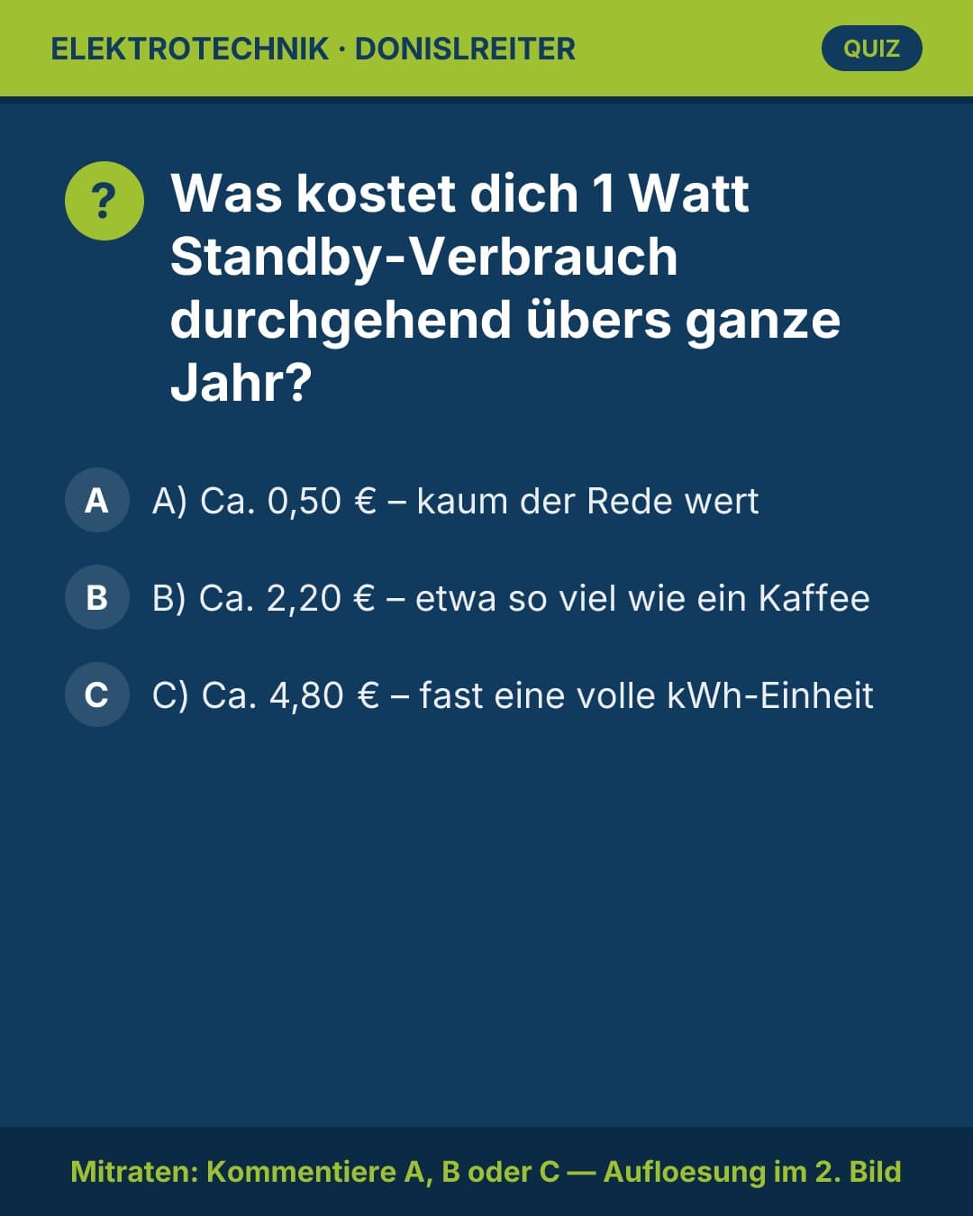 Dein TV, deine Spielekonsole, dein Router – alle auf Standby. Aber weißt du, was 1 einziges Watt Dauerverbrauch dich im 