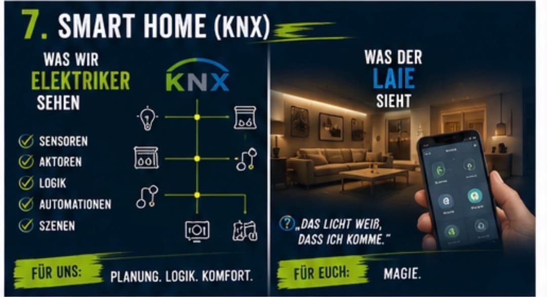 Was du siehst: Kabel. Was wir sehen: dein smartes Zuhause. 💡
Mit KNX steuern wir Licht, Heizung, Sicherheit & mehr – v